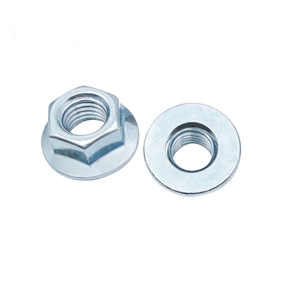 镀锌平底六角法兰螺母螺帽光面垫