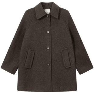 【新品】100%绵羊毛BEANPOLE滨波秋冬女柔系复古巴尔玛肯毛呢大衣