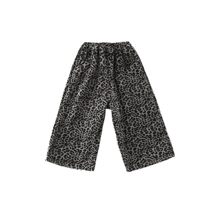 女童直筒裤冬装2025新款儿童时尚潮流豹纹加绒裤女宝宝韩版裤子潮