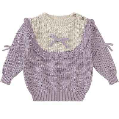 巴厘小猪女宝针织衫秋季纯棉毛衣