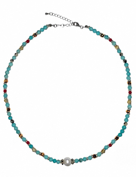 薄荷小镇*袁岱川同款斑点石项链