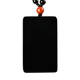 昆玉谣和田玉墨玉无事牌平安牌吊坠玉石珠宝玉佩项链挂件男女款