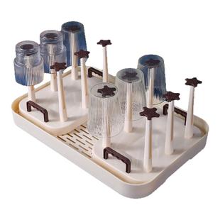 倒挂沥水杯架创意杯子架马克杯玻璃杯水壶置物架家用厨房杯架套装