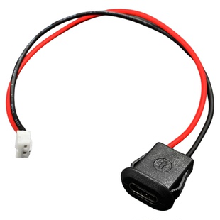 typec母座 2P快充款卡式固定 黑色尾端PH2.0 usb连接器 线长15cm