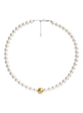 胸怀世界金色地球坠串珠项链