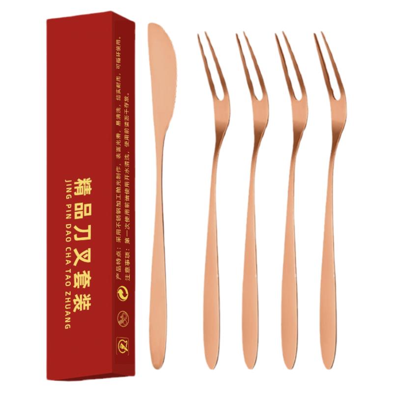 盒装不锈钢月饼刀叉可定制logo