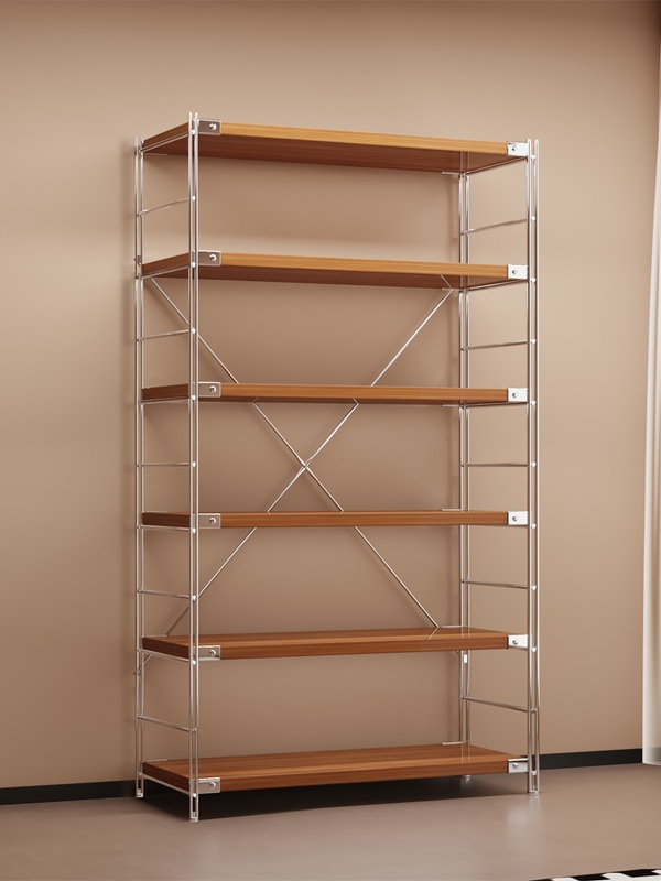 光轴多功能置物架客厅厨房收纳展示架落地架架子家用窄靠墙边书架