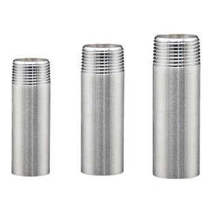 304不锈钢加长管子单头丝400mm不锈钢焊接加厚单头外丝4分管配件