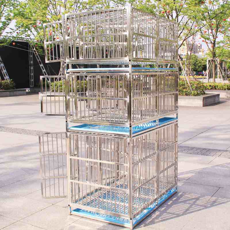 不锈钢狗笼三层笼二层狗笼展示笼狗窝加厚不锈钢子母笼活动笼直销,宠物/宠物食品及用品,狗笼子,淘宝优惠券,粉丝福利购,淘宝优惠卷