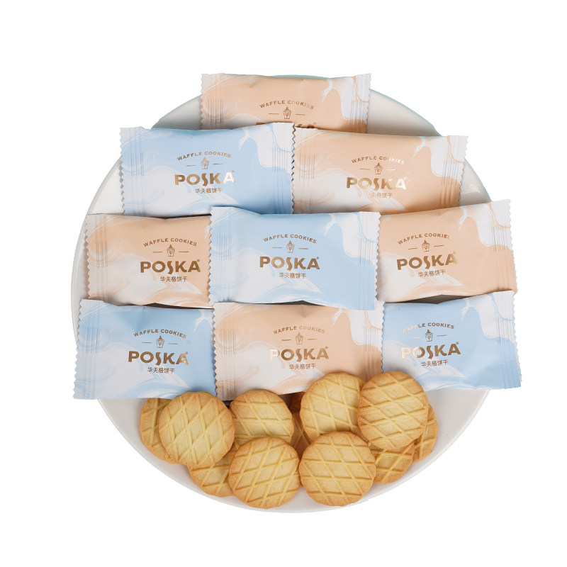 POSKA迷你华夫格饼干原味独立小包装办公室下午茶解馋休闲小零食