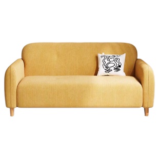 2025清新奶油风小户型沙发客厅阳台卧室公寓灯芯绒布艺双人小沙发