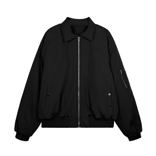 F383 2025翻领cleanfit夹克ma1保暖棉服bomber短款外套男女款百搭