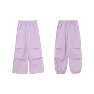 【coolmax工装裤】棉叔叔女童男童降落伞裤夏户外运动速干长裤子