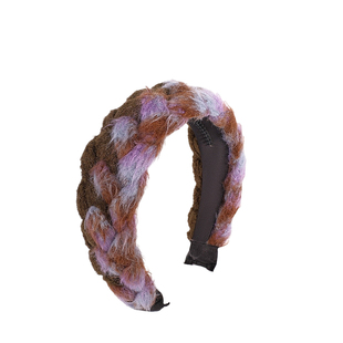 波西米亚头箍编织气质小香风六股辫发箍宽边复古高颅顶显脸小发捆