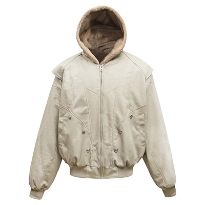 F383美式复古座山雕加绒夹克外套