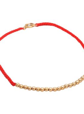 新中式红绳金豆豆转运手链时尚简约轻奢手绳新年本命年好运手饰