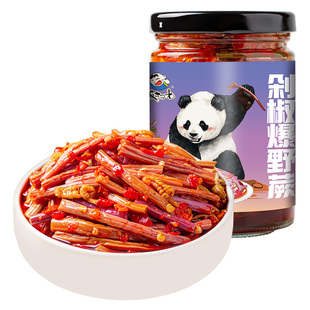 饭扫光下饭菜210g剁椒爆野蕨菜拌面拌饭酱佐餐香辣小菜酱菜开胃菜
