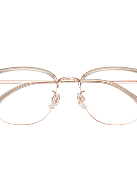 自动感光变色半框眼镜女可配度数