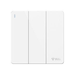 公牛灯开关三开双控开关家用16a大功率照明电灯三路三联开关面板