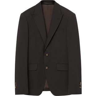 JDV奥莱旗舰店春秋折扣新品棕色西装单排扣正装西服外套SMM4011