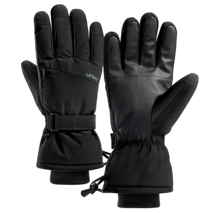 Umay滑雪手套专用单板双板专业棉防水户外护具五指保暖女男冬