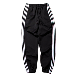 INS潮牌三条杠高街嘻哈束脚休闲运动裤男街舞校服裤侃爷椰子神裤