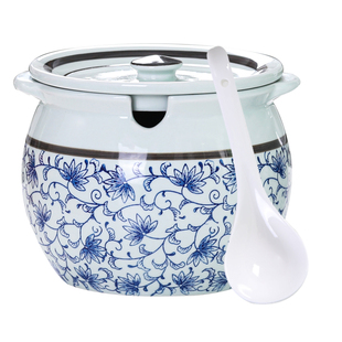 九夏家用老式陶瓷猪油储油罐耐高温油泼辣子罐带把手辣椒盐罐带盖