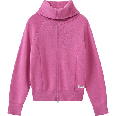 【羊毛】播商场同款洋气宽松拉链针织开衫女秋冬新款BDS4UD3749