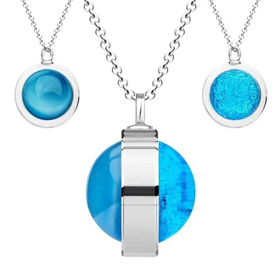 Preciosa水晶玻璃纯银女毛衣链