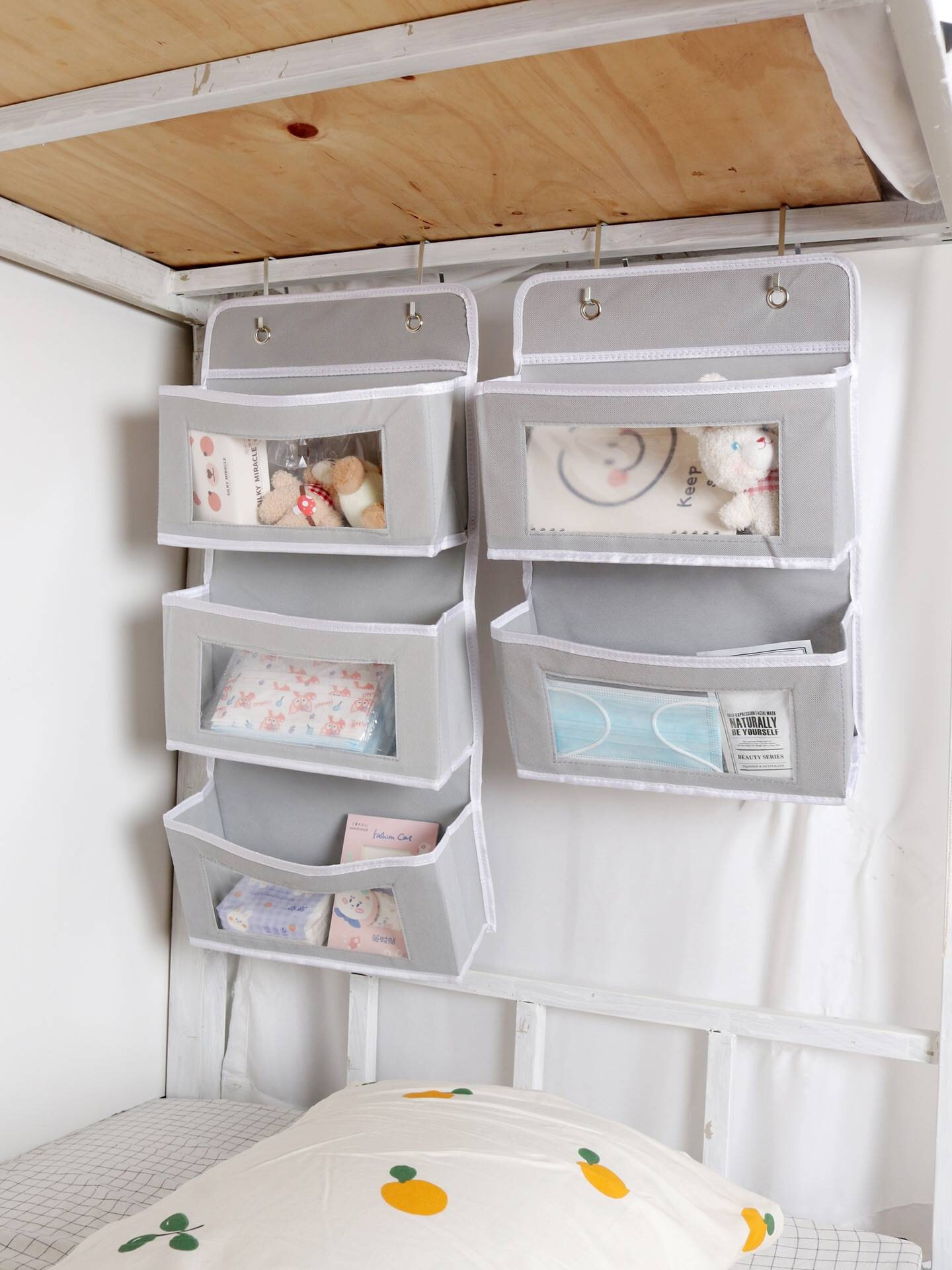 床头收纳挂袋学生好物宿舍上下铺床头挂壁式多层挂袋寝室床边床上