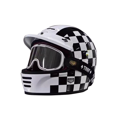 意大利TRRF复古碳纤维机车头盔哈雷巡航摩托车骑行全盔四季通用男