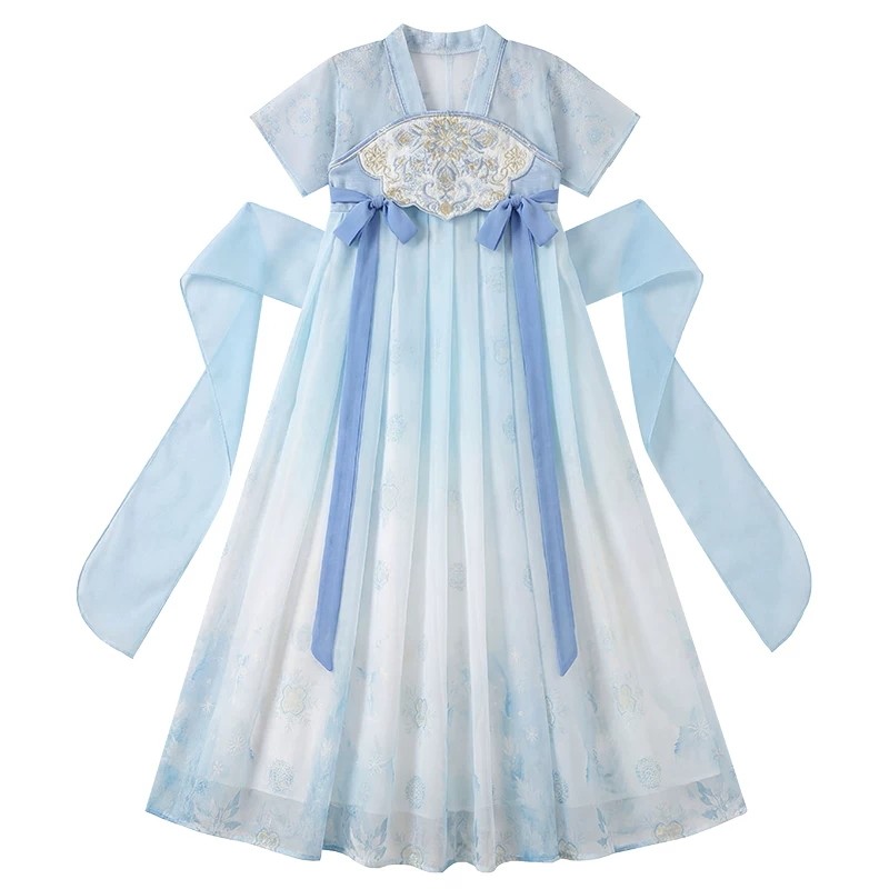 女童汉服夏季唐装超仙古装连衣裙