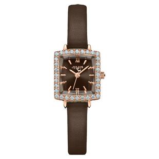 聚利时手表女2026新款小巧学生女款小众轻奢气质闪耀小方糖女表