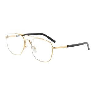 日系金丝双梁大框眼镜女素颜时尚防蓝光金属镜框可配度数ins潮男