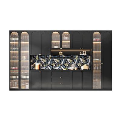 美式餐边柜高柜一体靠墙客厅酒柜