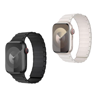 适用iwatch9表带磁吸硅胶S8苹果手表applewatch10新款S8高级感S6创意男ultra女生情侣手表带iphonewatch夏天