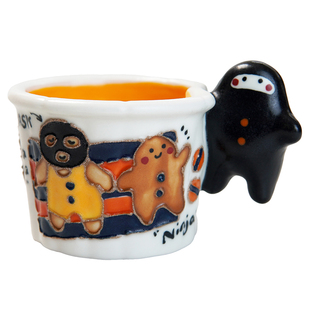 姜饼人卡通动漫手绘陶瓷马克杯创意可爱咖啡杯茶杯方餐盘礼物定制