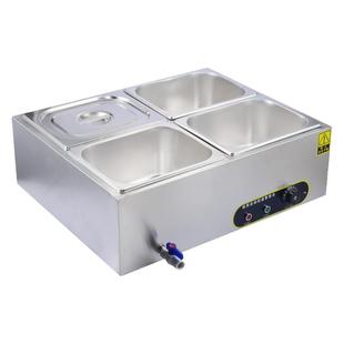 快餐保温台商用加热台式售饭台自助餐热菜热卤食堂浇头打菜台汤池