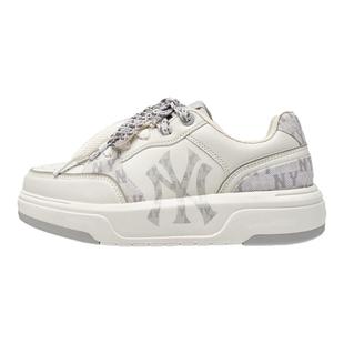 MLB官方 张凌赫同款男女韩系复古老花增高学长鞋25秋冬新款SXM05