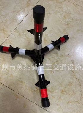 防冲撞反光路障学校拒马阻车器带刺四脚路障幼儿园单位用