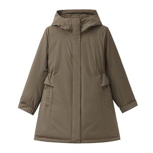 AIGLE艾高鹅绒羽绒服中长款女士法式秋冬款外套上衣防风加厚保暖