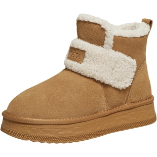 TATA他她雪地靴冬天鞋子厚底雪地毛毛靴防水防滑加绒棉鞋CJE01DD5