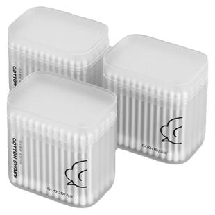 古迪双头棉签小头细掏耳化妆家用掏耳勺棉花棒木棒尖头清洁棉棒