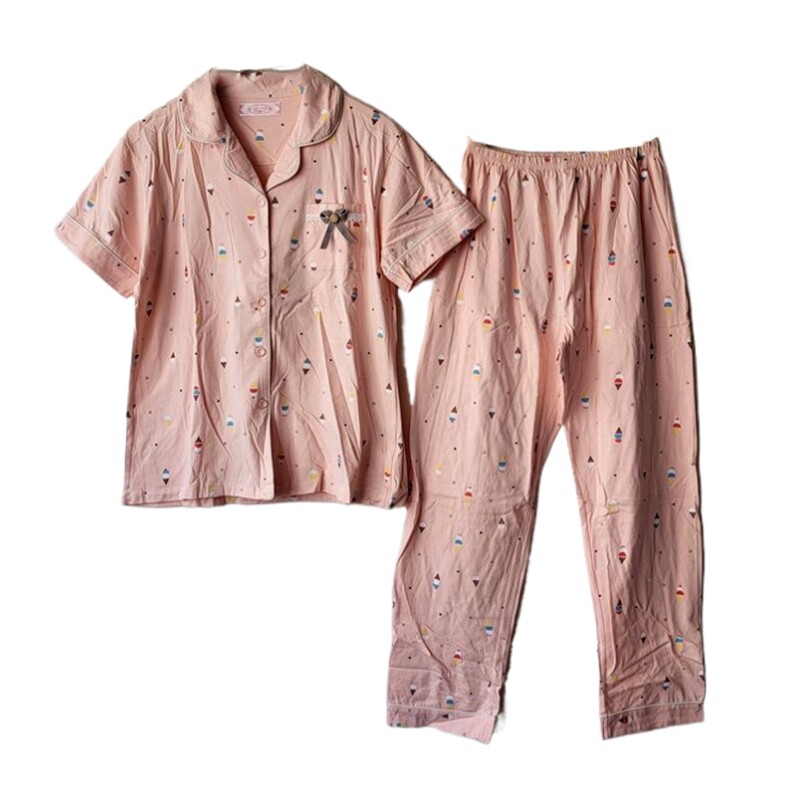 短袖家居服套装薄款睡衣伴时美