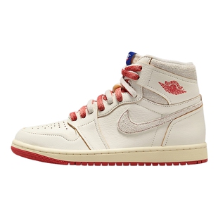 耐克女鞋Air Jordan 1 High OG AJ1米橙高帮复古篮球鞋DB4612-100