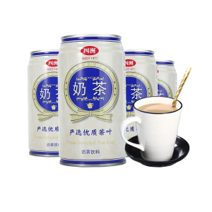 四洲奶茶港式丝袜奶茶低脂甄选斯里兰卡红茶整箱340ml*24经典罐装