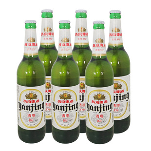 北京顺义产 燕京啤酒大绿棒子10度清爽型600ml*12瓶整箱