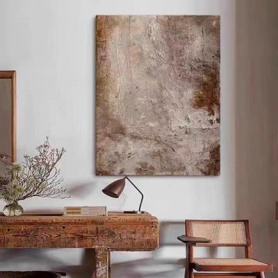 水墨侘寂风格装饰画斯堪的纳维亚现代极简主义客厅入口挂画抽象高