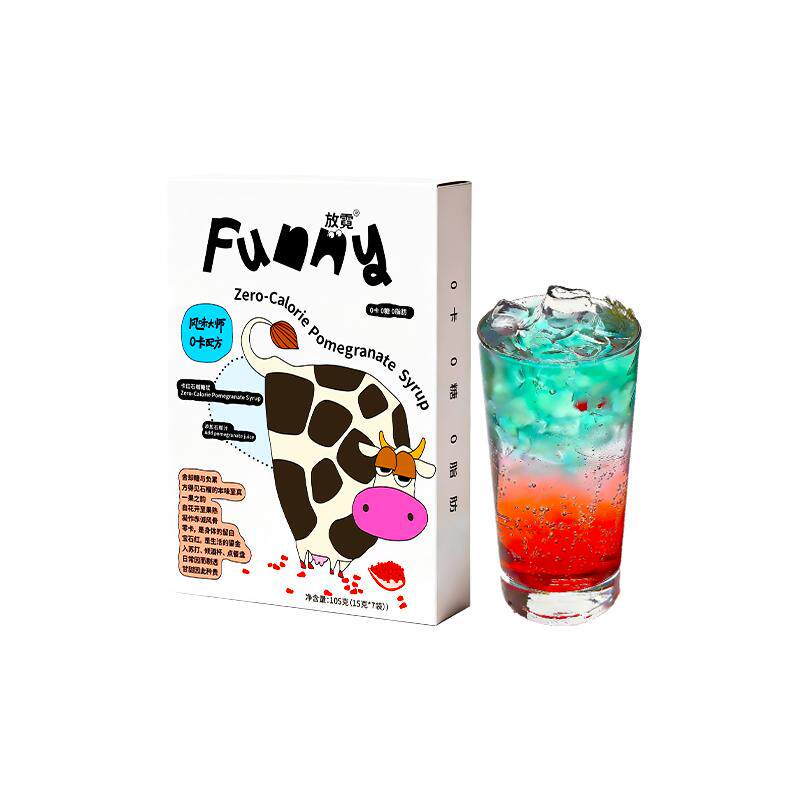 放霓0卡红石榴糖浆调酒调饮品