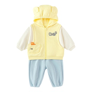 巴拉巴拉童装儿童套装男童女童2026新款春装两件套加绒舒适运动萌